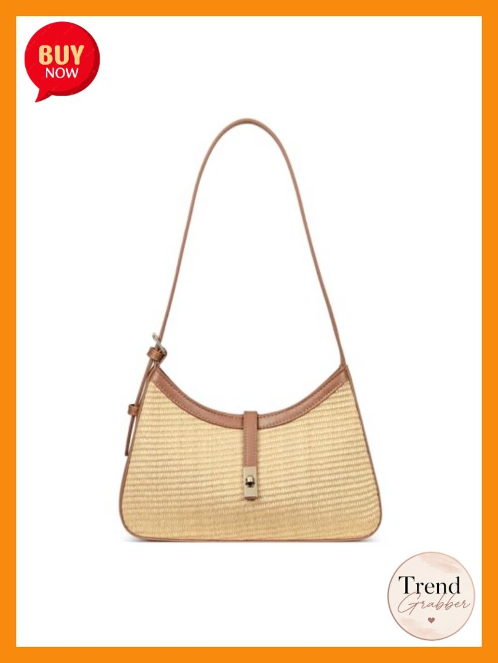 Straw Crescent Shoulder Bag Crossbody Purse Hobo Straw Bag Women Summer